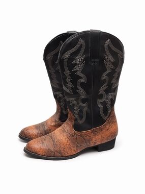 Men’s Western Boots Size 45 EU / 11 US Brown Snakeskin Cowboy Boots